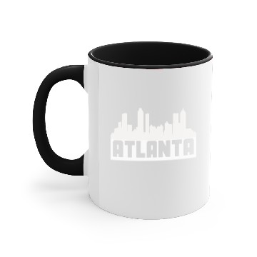 Discover Atlanta Georgia Skyline Silhouette Accent Mugs