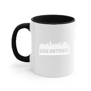 Discover San Antonio Texas Skyline Silhouette Accent Mugs