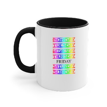 Discover Black Friday, Colorful week Accent Mugs