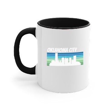 Discover Retro Oklahoma City Skyline Accent Mugs
