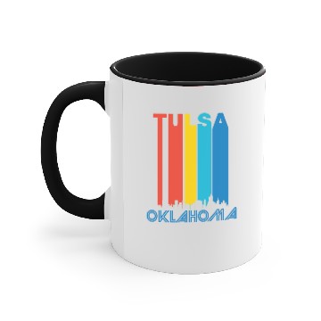 Discover Retro Tulsa Skyline Accent Mugs