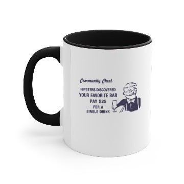 Discover Hipster Monopoly Accent Mugs