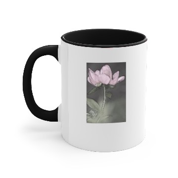 Discover Peony Flower Sketch Accent Mugs