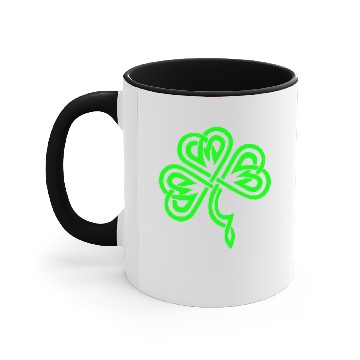Discover Celtic Shamrock Green 02 Accent Mugs