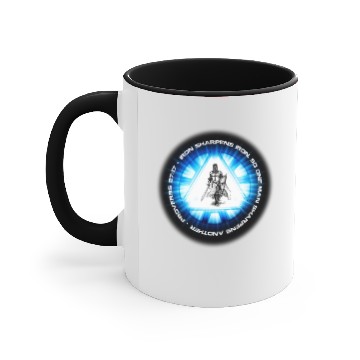 Discover iron sharpens iron Accent Mugs