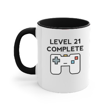 Discover Level 21 Complete 21st Birthday Accent Mugs
