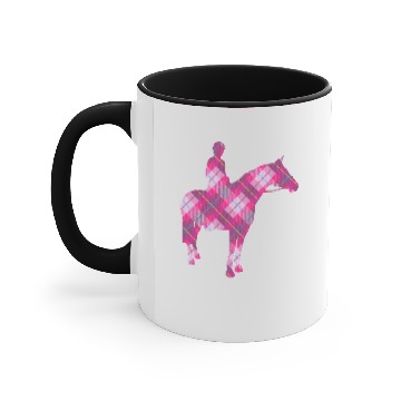 Discover Tartan Horse & Rider Accent Mugs