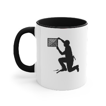 Discover construction worker Accent Mugs