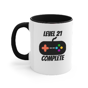 Discover Level 21 Complete 21st Birthday Accent Mugs