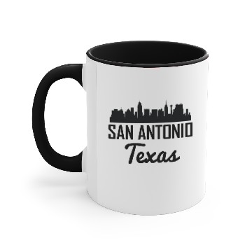 Discover San Antonio Texas Skyline Accent Mugs