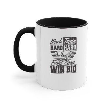 Discover Bjj - Work hard, train hard, fight easy win big Accent Mugs