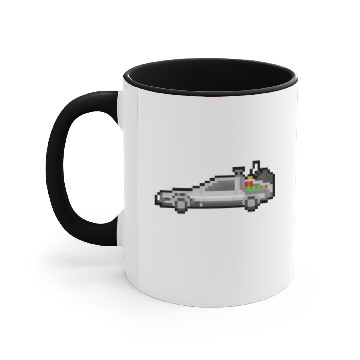 Discover 8-bit Delorean Time Machine Accent Mugs