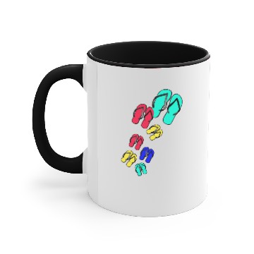 Discover Flip Flops Accent Mugs