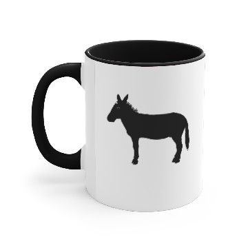 Discover donkey mule esel20 Accent Mugs