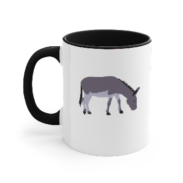 Discover donkey mule esel83 Accent Mugs