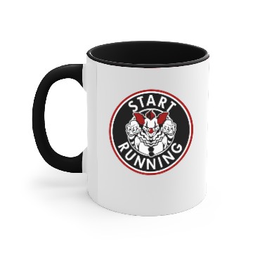 Discover Scary Clown Start Running Accent Mugs