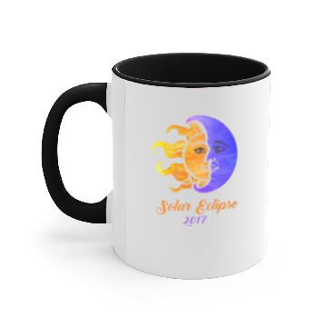 Discover solar eclipse Accent Mugs