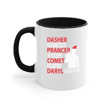 Discover Daryl Dixon fan - Dasher, Dancer, Prancer, Vixen Accent Mugs