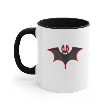 Discover Bat black & red Accent Mugs