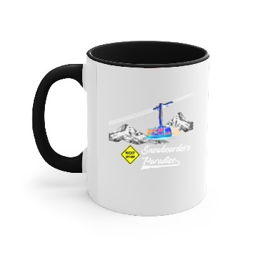 Discover snowboarders paradise Accent Mugs