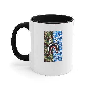Discover A Bathing Ape Blue Shark Accent Mugs