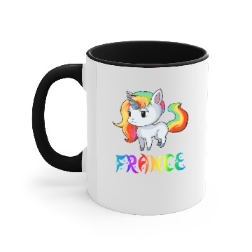 Discover France Unicorn Accent Mugs