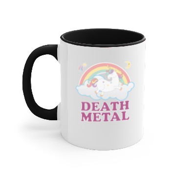 Discover Death Metal Unicorn Accent Mugs