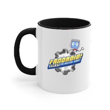 Discover Fandroid Logo with Waving Fandroid Accent Mugs
