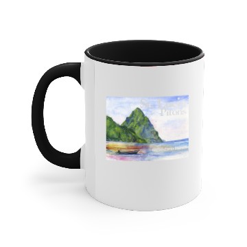 Discover St Lucia Pitons Accent Mugs