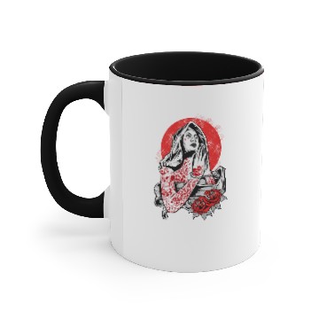 Discover Virgin Mary Tattoo Accent Mugs