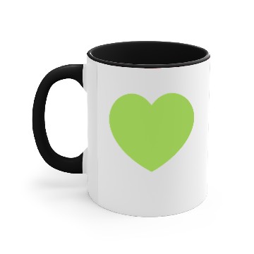 Discover Light Green Heart Accent Mugs