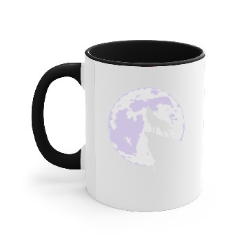 Discover Howling wolf full moon space galaxy gift dog trend Accent Mugs