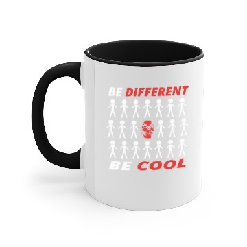 Discover BE DIFFERENT anders cool geschenk skull totenkopf Accent Mugs
