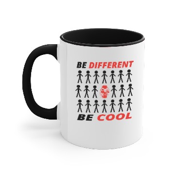 Discover BE DIFFERENT anders king cool skull totenkopf bone Accent Mugs