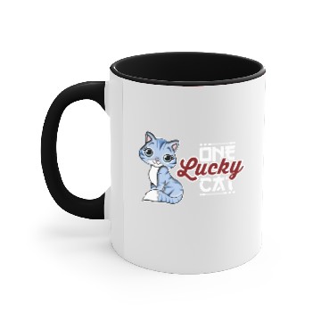 Discover One lucky cat Accent Mugs