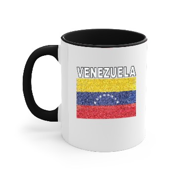 Discover venezuela flag stained glass effect design Accent Mugs
