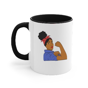 Discover Rosie The Riveter Afro Accent Mugs