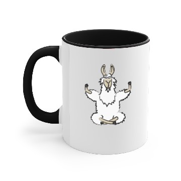 Discover Meditating Alpaca Accent Mugs