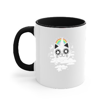 Discover This Is Your Cat On Catnip Cloud Cat Skull Accent Mugs