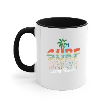 Discover Surf Accent Mugs Long Beach