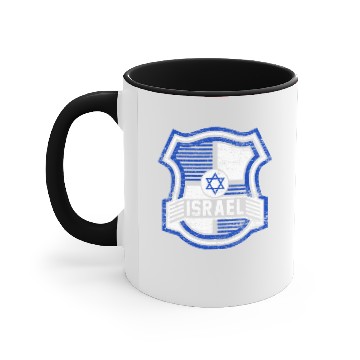 Discover Israel badge Accent Mugs