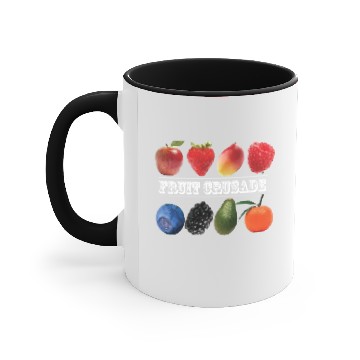 Discover Fruits apple strawberry mango raspberry grape frui Accent Mugs
