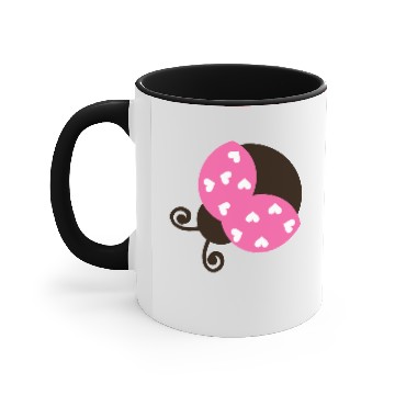 Discover Love ladybug heart insect wildlife vector image Accent Mugs