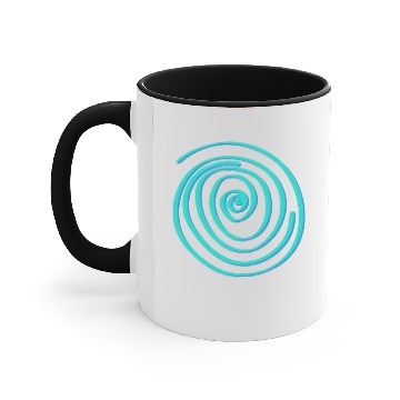 Discover green line circle Accent Mugs