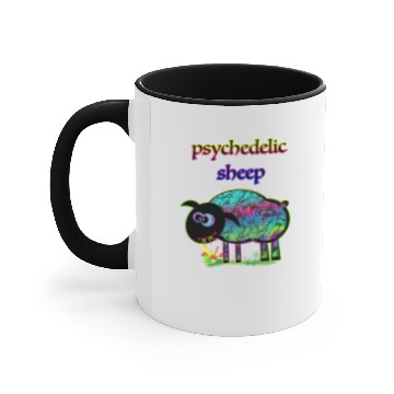 Discover Psychedelic sheep Accent Mugs