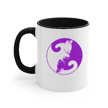 Discover cat ying yang Accent Mugs