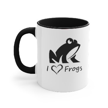 Discover Love Frogs Black Accent Mugs