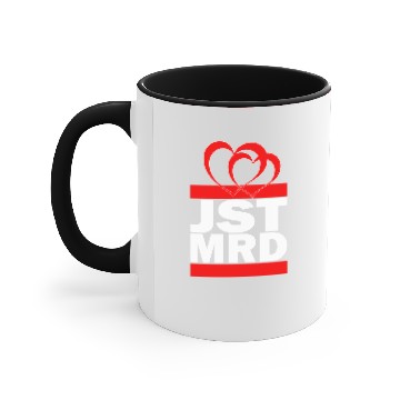Discover Just Married with hearts Accent Mugs