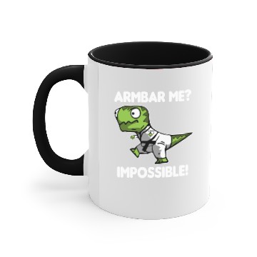 Discover Funny T-Rex Dinosaur - BJJ and Jiu Jitsu Accent Mugs
