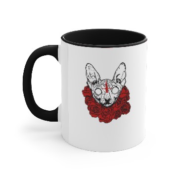 Discover creepy cat Accent Mugs